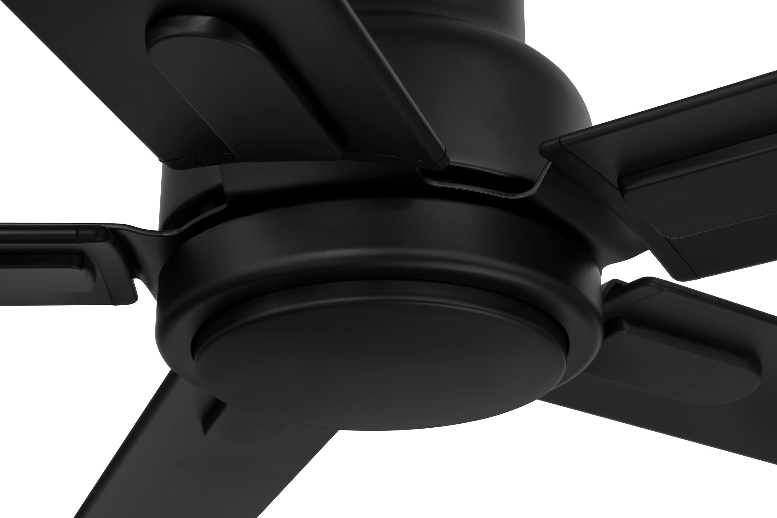 Harbor Breeze Cando 96-in Matte Black with Matte Black Blades Adjustable White LED Uncovered Outdoor Ceiling Fan With Light and Wall Control Included 5 -Blade