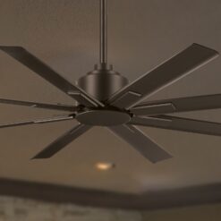 Minka Aire Xtreme H2O 52-in Oil Rubbed Bronze with Oil Rubbed Bronze Blades Uncovered Outdoor Ceiling Fan Without Light and Remote Control Included 8 -Blade