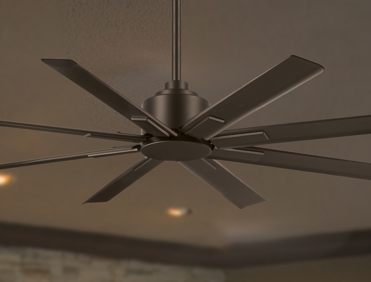 Minka Aire Xtreme H2O 52-in Oil Rubbed Bronze with Oil Rubbed Bronze Blades Uncovered Outdoor Ceiling Fan Without Light and Remote Control Included 8 -Blade