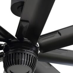 Breezary Industrial HVLS Commercial 100-in Matte Black with Black Aluminum Blades Ceiling Fan Without Light and Remote Control Included 8 -Blade