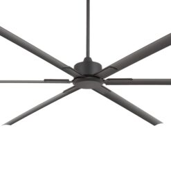 Breezary HVLS Oversized Industrial 120-in Black with Black Aluminum Blades Ceiling Fan Without Light and Remote Control Included 6 -Blade