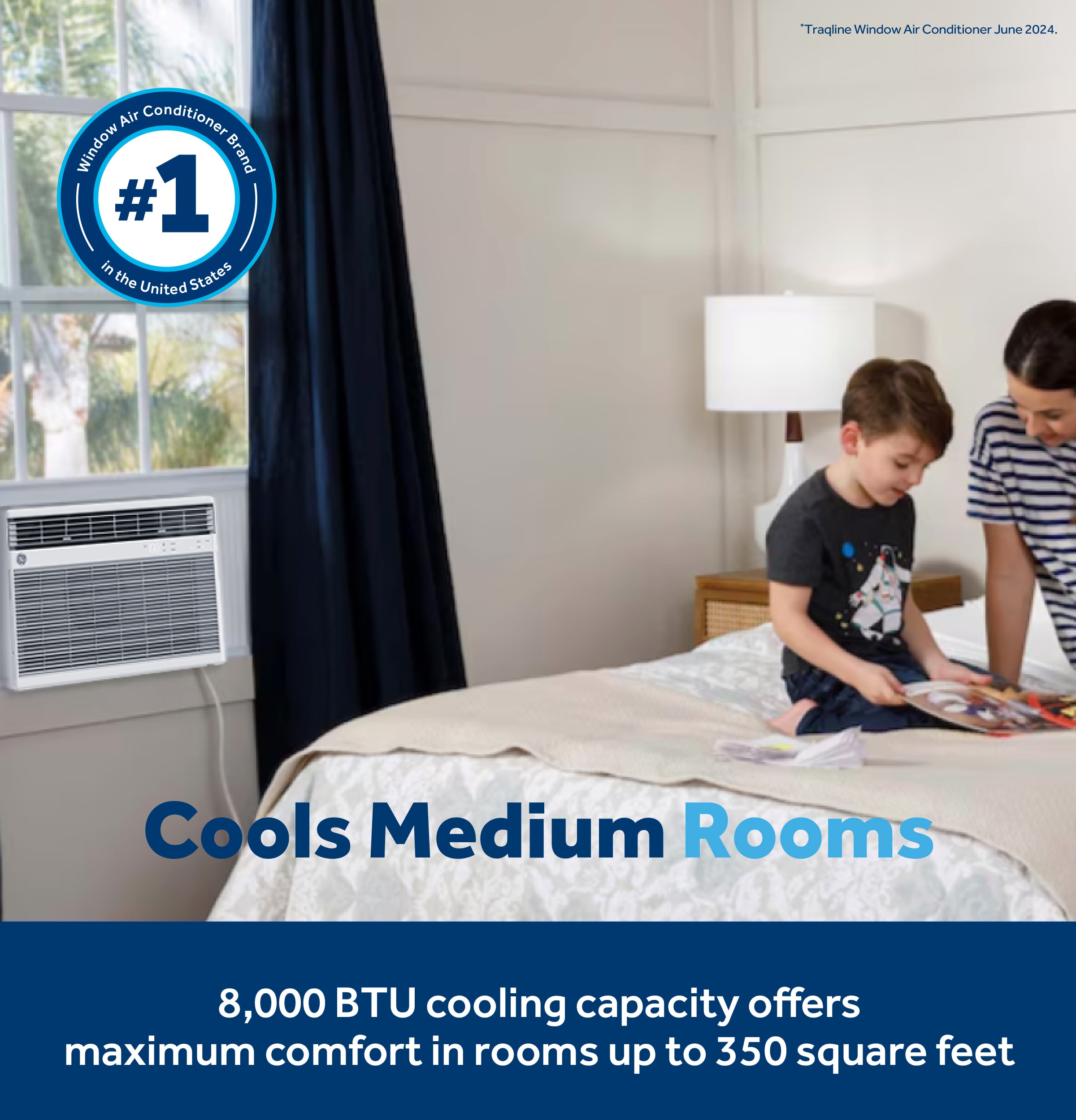 GE Medium Room Window Air Conditioner , Remote Included ( 115-Volt , 8000-BTU )