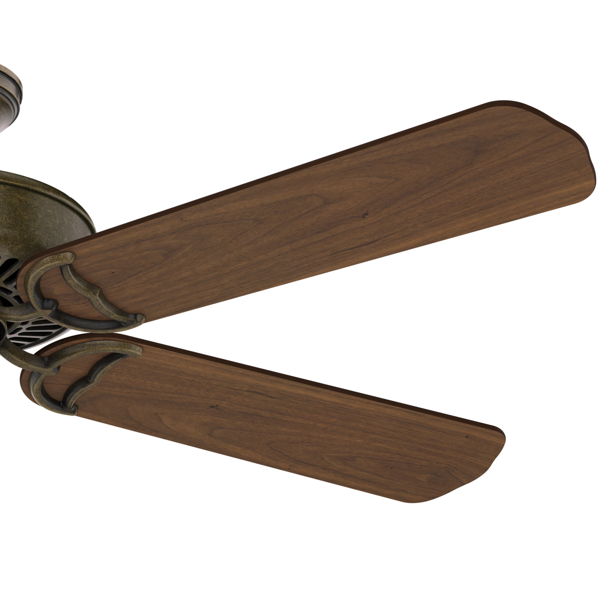 Casablanca Panama 54-in Aged Bronze with Walnut/Burnt Walnut Veneer Blades Ceiling Fan Light Kit Compatible and Wall Control Included 5 -Blade