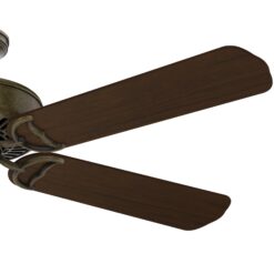 Casablanca Panama 54-in Aged Bronze with Walnut/Burnt Walnut Veneer Blades Ceiling Fan Light Kit Compatible and Wall Control Included 5 -Blade