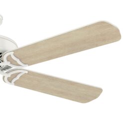 Casablanca Panama 54-in Fresh White with Fresh White/Rustic Oak Veneer Blades Ceiling Fan Light Kit Compatible and Wall Control Included 5 -Blade