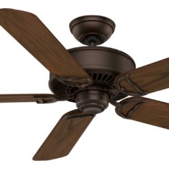 Casablanca Panama 54-in Brushed Cocoa with Distressed Walnut/Burnt Walnut Blades Ceiling Fan Light Kit Compatible and Remote Control Included 5 -Blade