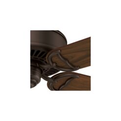 Casablanca Panama 54-in Brushed Cocoa with Distressed Walnut/Burnt Walnut Blades Ceiling Fan Light Kit Compatible and Remote Control Included 5 -Blade