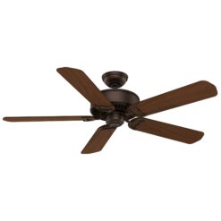 Casablanca Panama 54-in Brushed Cocoa with Distressed Walnut/Burnt Walnut Blades Ceiling Fan Light Kit Compatible and Remote Control Included 5 -Blade