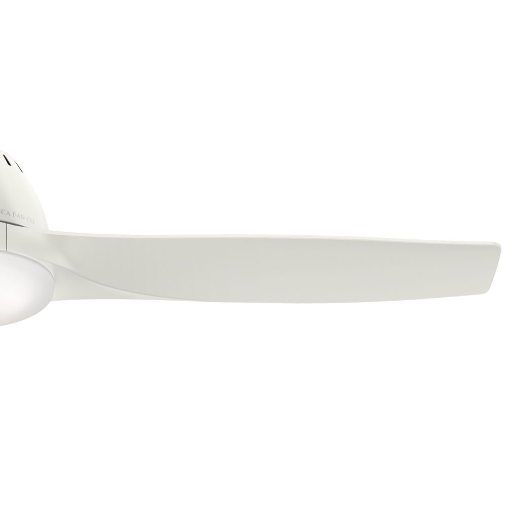 Casablanca Wisp 52-in Fresh White with Fresh White Blades LED Downrod or Flush Mount Ceiling Fan With Light and Remote Control Included 3 -Blade