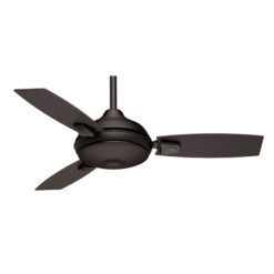 Casablanca Verse 44-in Maiden Bronze with Espresso/Maiden Bronze Plastic Blades LED Covered Outdoor Ceiling Fan With Light and Remote Control Included 3 -Blade