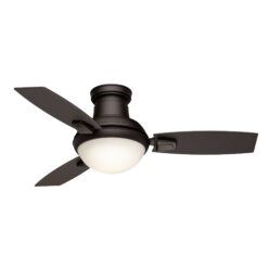 Casablanca Verse 44-in Maiden Bronze with Espresso/Maiden Bronze Plastic Blades LED Covered Outdoor Ceiling Fan With Light and Remote Control Included 3 -Blade