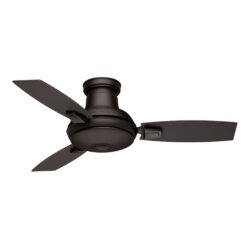 Casablanca Verse 44-in Maiden Bronze with Espresso/Maiden Bronze Plastic Blades LED Covered Outdoor Ceiling Fan With Light and Remote Control Included 3 -Blade