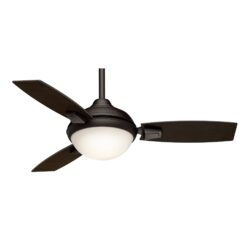 Casablanca Verse 44-in Maiden Bronze with Espresso/Maiden Bronze Plastic Blades LED Covered Outdoor Ceiling Fan With Light and Remote Control Included 3 -Blade