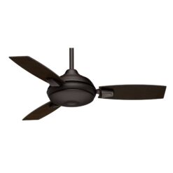 Casablanca Verse 44-in Maiden Bronze with Espresso/Maiden Bronze Plastic Blades LED Covered Outdoor Ceiling Fan With Light and Remote Control Included 3 -Blade