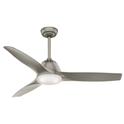 Casablanca Wisp 52-in Painted Pewter with Painted Pewter Blades LED Ceiling Fan With Light and Remote Control Included 3 -Blade