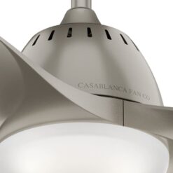 Casablanca Wisp 52-in Painted Pewter with Painted Pewter Blades LED Ceiling Fan With Light and Remote Control Included 3 -Blade