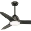 Casablanca Wisp 44-in Noble Bronze with Noble Bronze Blades LED Ceiling Fan With Light and Remote Control Included 3 -Blade