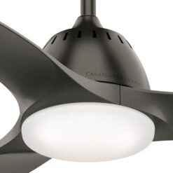 Casablanca Wisp 44-in Noble Bronze with Noble Bronze Blades LED Ceiling Fan With Light and Remote Control Included 3 -Blade