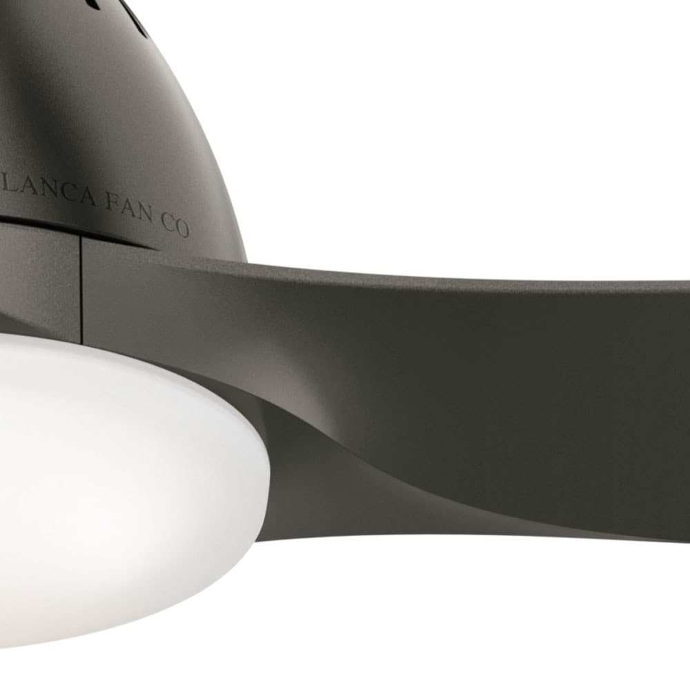 Casablanca Wisp 44-in Noble Bronze with Noble Bronze Blades LED Ceiling Fan With Light and Remote Control Included 3 -Blade