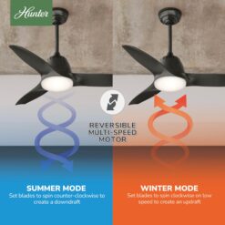 Casablanca Wisp 44-in Noble Bronze with Noble Bronze Blades LED Ceiling Fan With Light and Remote Control Included 3 -Blade