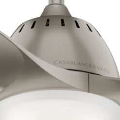 Casablanca Wisp 44-in Painted Pewter with Painted Pewter Blades LED Ceiling Fan With Light and Remote Control Included 3 -Blade
