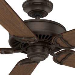 Casablanca Panama 54-in Brushed Cocoa with Walnut/Burnt Walnut Veneer Blades Ceiling Fan Light Kit Compatible and Wall Control Included 5 -Blade