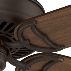 Casablanca Panama 54-in Brushed Cocoa with Walnut/Burnt Walnut Veneer Blades Ceiling Fan Light Kit Compatible and Wall Control Included 5 -Blade