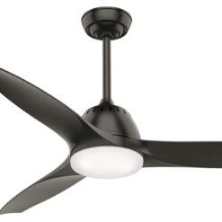 Casablanca Wisp 52-in Noble Bronze with Noble Bronze Blades LED Ceiling Fan With Light and Remote Control Included 3 -Blade