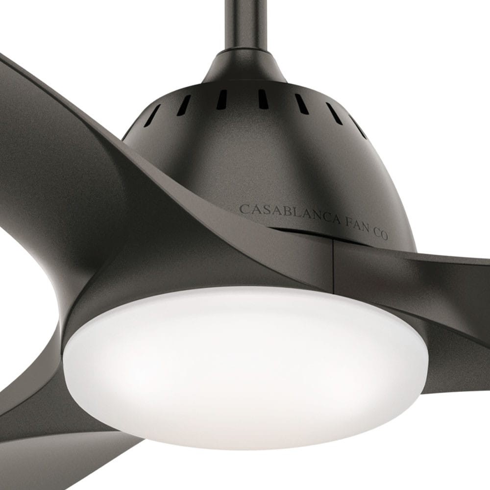 Casablanca Wisp 52-in Noble Bronze with Noble Bronze Blades LED Ceiling Fan With Light and Remote Control Included 3 -Blade