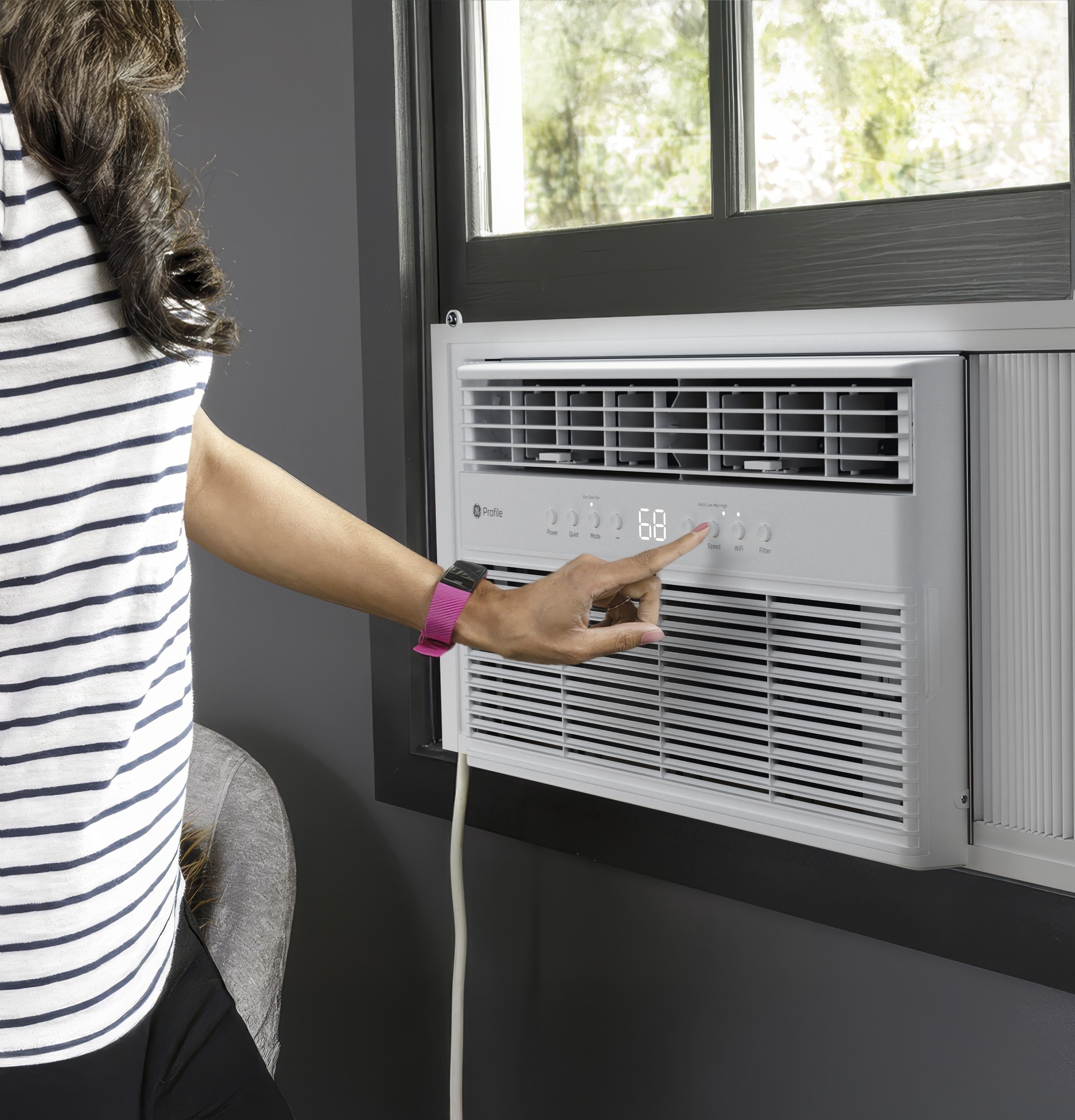 GE Smart Electronic Inverter Medium Room Window Air Conditioner , Remote Included ( 115-Volt , 10000-BTU )