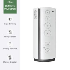 Casablanca Wisp 52-in Fresh White with Painted Pewter Blades LED Ceiling Fan With Light and Remote Control Included 3 -Blade