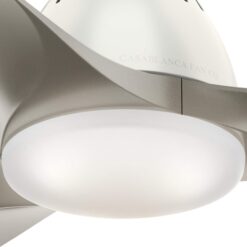 Casablanca Wisp 52-in Fresh White with Painted Pewter Blades LED Ceiling Fan With Light and Remote Control Included 3 -Blade