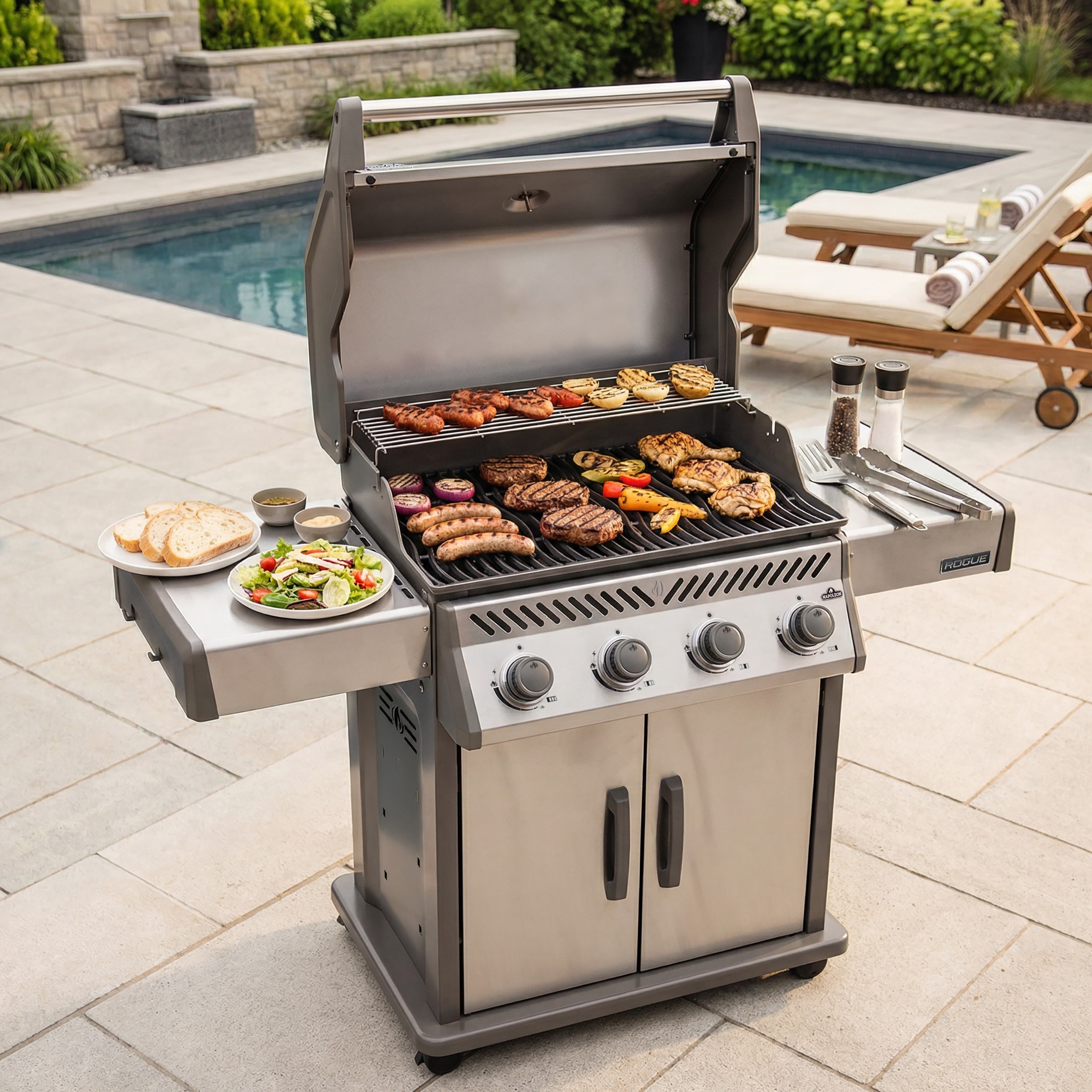 NAPOLEON Rogue 525 Series Stainless Steel 4 -Burner Liquid Propane Gas Grill
