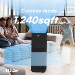 IMUNSEN Mtower 3 -Speed Black True HEPA Air Purifier (Covers: 1240-sq ft )