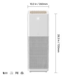 IMUNSEN Mtower 3 -Speed White True HEPA Air Purifier (Covers: 1240-sq ft )
