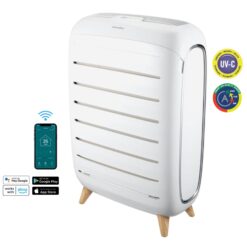 HOMEDICS Smart Wi-Fi Series with Air Quality Sensor 5 -Speed Ionic Smart Compatible White