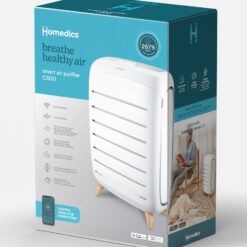 HOMEDICS Smart Wi-Fi Series with Air Quality Sensor 5 -Speed Ionic Smart Compatible White