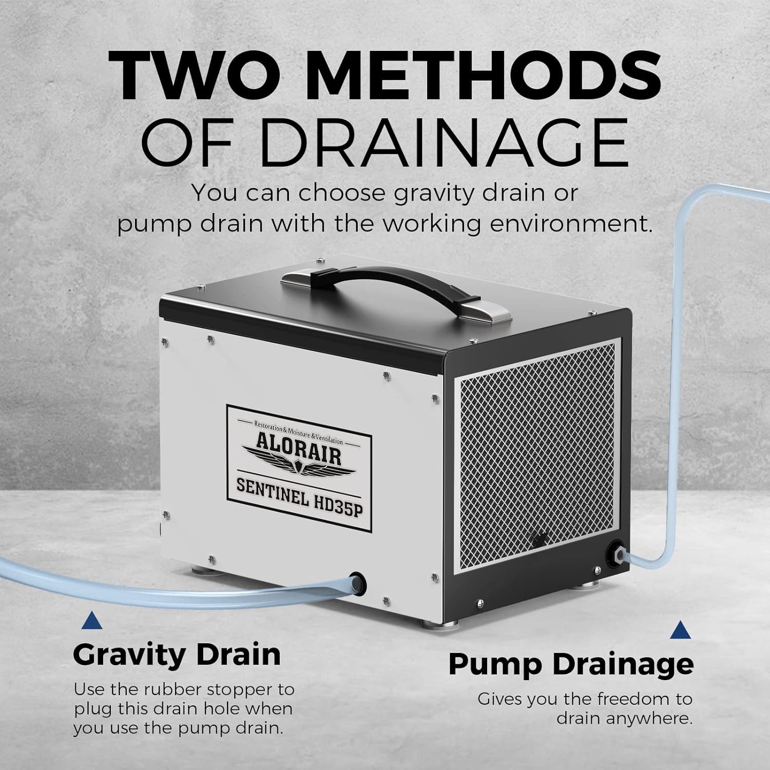 ALORAIR 70 -Pint Large Room Dehumidifier For Basements , Bathrooms , Crawlspaces , ENERGY STAR Certified White