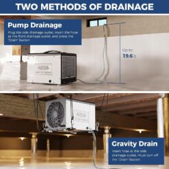 ALORAIR 70 -Pint Large Room Dehumidifier For Basements , Bathrooms , Crawlspaces , ENERGY STAR Certified White