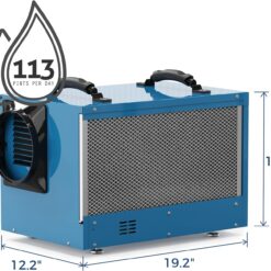 ALORAIR 113 -Pint Large Room Dehumidifier For Basements , Bathrooms , Crawlspaces , ENERGY STAR Certified Blue