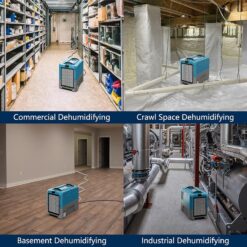 ALORAIR 180 -Pint Large Room Dehumidifier For Basements , Bathrooms , Crawlspaces with Built-In Pump Blue