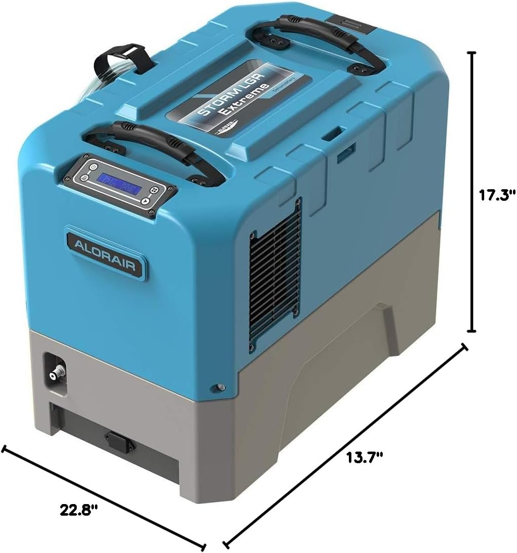 ALORAIR 180 -Pint Large Room Dehumidifier For Basements , Bathrooms , Crawlspaces with Built-In Pump Blue