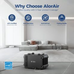 ALORAIR Galaxy 145 -Pint Large Room Dehumidifier For Basements , Bathrooms , Crawlspaces , ENERGY STAR Certified Black