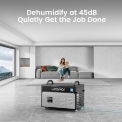 waykar CPG 130 -Pint Large Room Dehumidifier For Basements , Bathrooms , with Built-In Pump Black