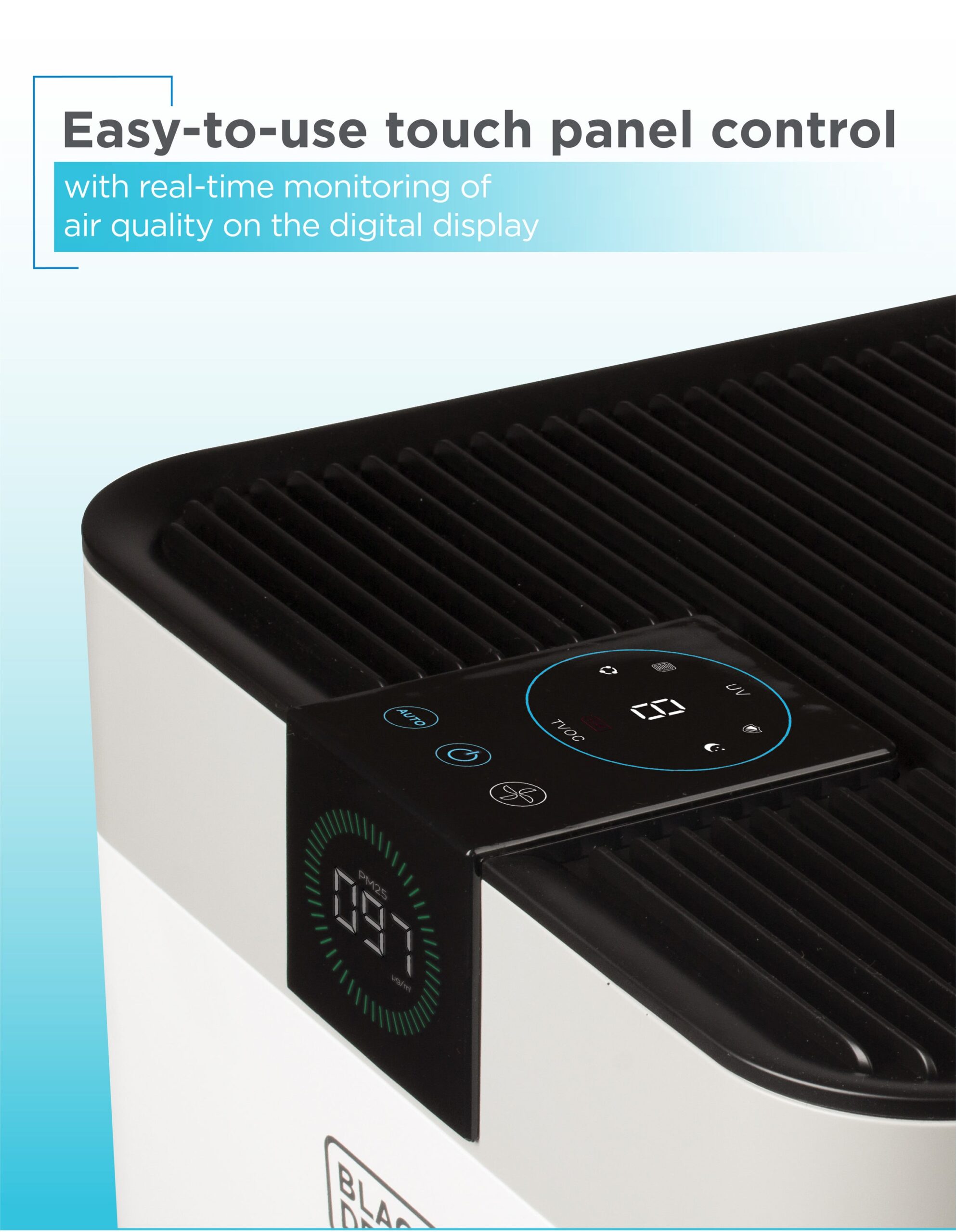 BLACK+DECKER 4 -Speed Ionic White True HEPA Air Purifier ENERGY STAR Certified (Covers: 500-sq ft )