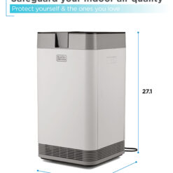 BLACK+DECKER 4 -Speed Ionic White True HEPA Air Purifier ENERGY STAR Certified (Covers: 500-sq ft )