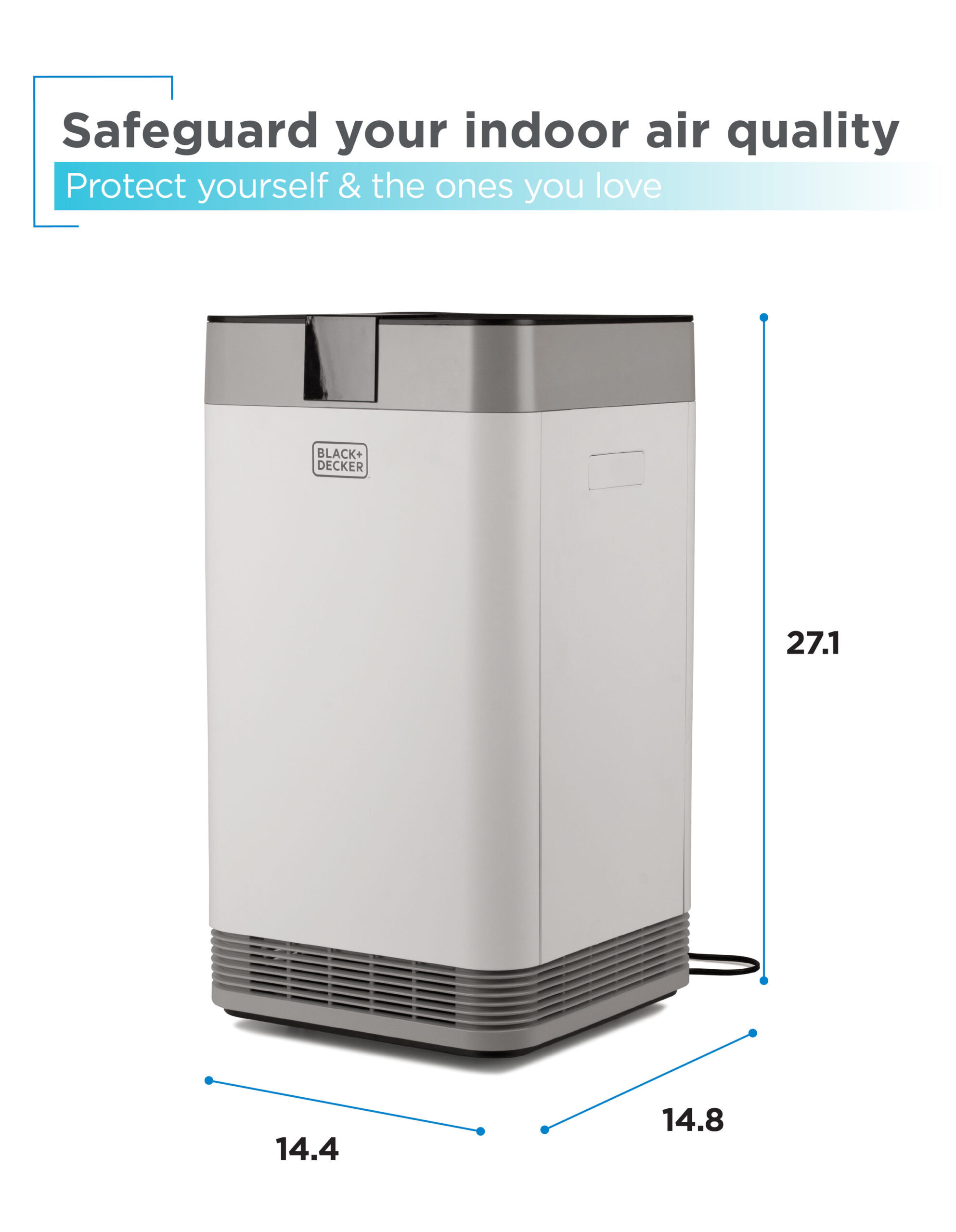 BLACK+DECKER 4 -Speed Ionic White True HEPA Air Purifier ENERGY STAR Certified (Covers: 500-sq ft )