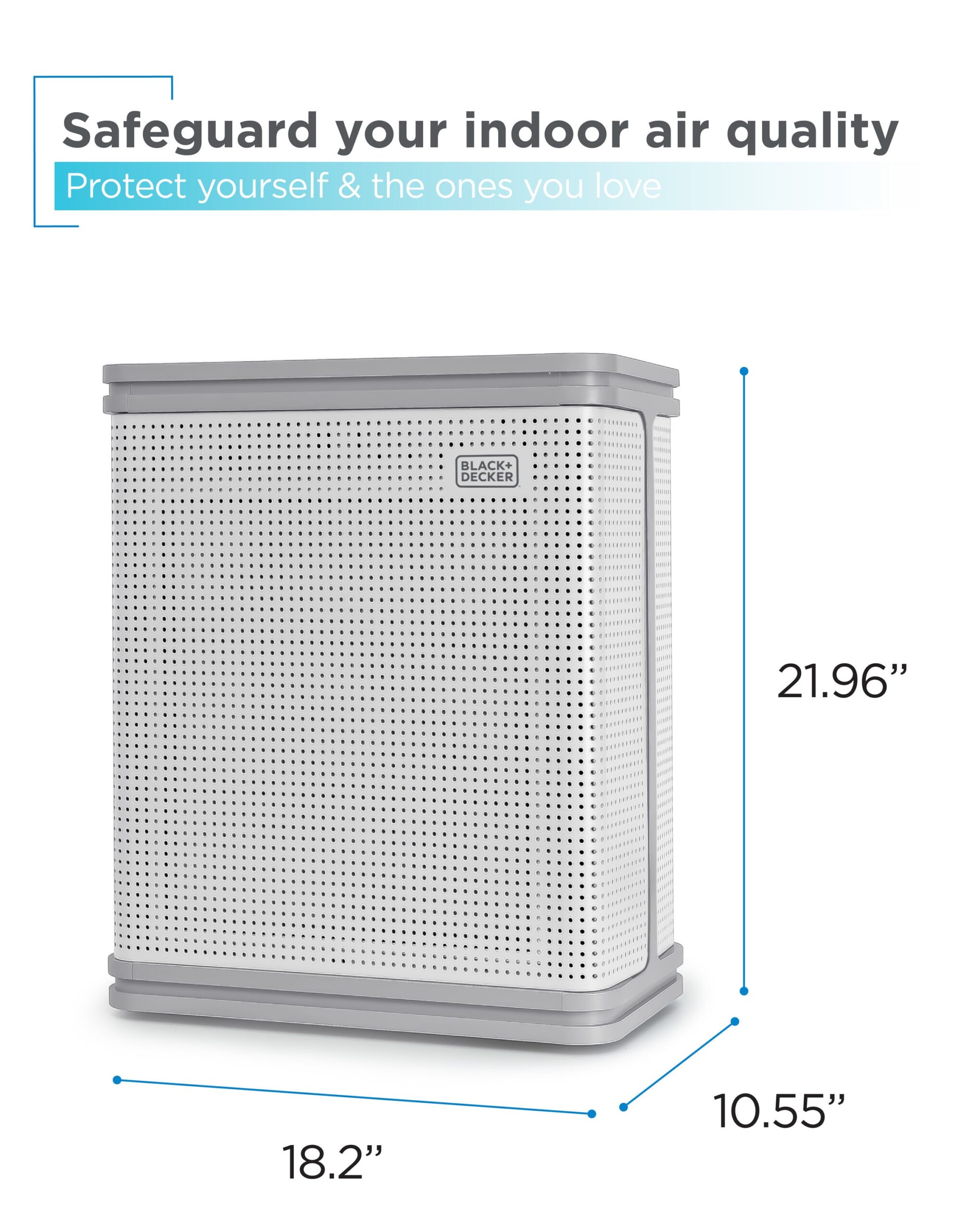 BLACK+DECKER 4 -Speed Ionic White True HEPA Air Purifier ENERGY STAR Certified (Covers: 484-sq ft )