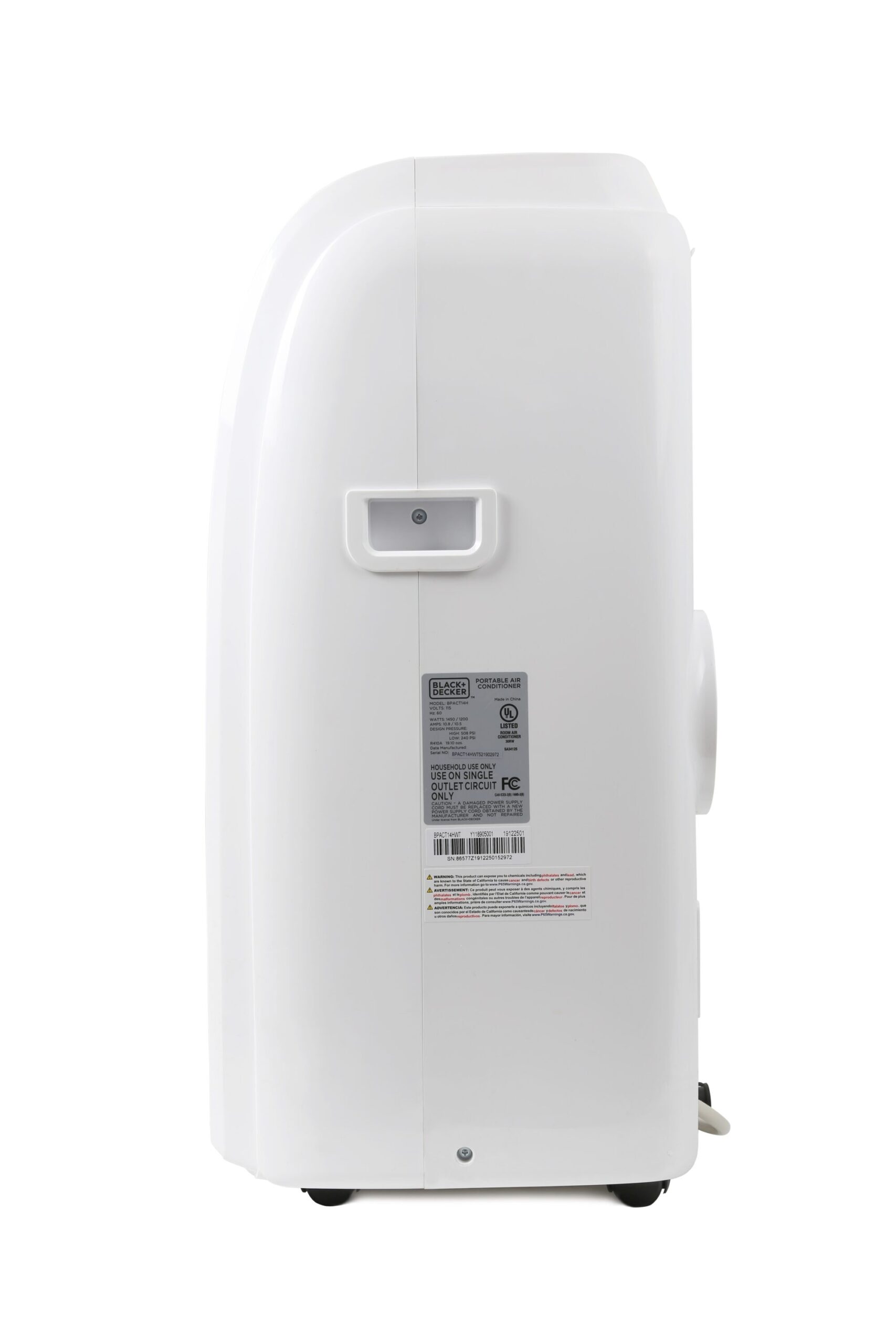 BLACK+DECKER 12000 BTU 8150 BTU SACC Portable AC with 10500 BTU Heat 550 Sq Ft BPT08HWTB