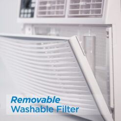 BLACK+DECKER Window Air Conditioner 10000 BTU - AC Window Unit Cools Up to 450 Square Feet - AC Unit with Remote Control - 3 Cooling Speeds and Fan Only Function - BWAC10WTB - White